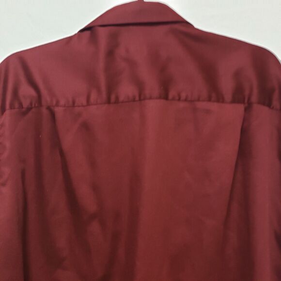 Geoffrey Beene Classic Fit Men’s Burgundy Long Sleeve Button-Down Shirt 16.5 POE - Picture 3 of 9